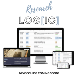 Ready to take your research up a notch? Check out Research Log[ic] - the course that shows you exactly how to set up and use an ORGANIZED digital research log for your genealogy! Sign up to get notified at http://www.researchlogic.co